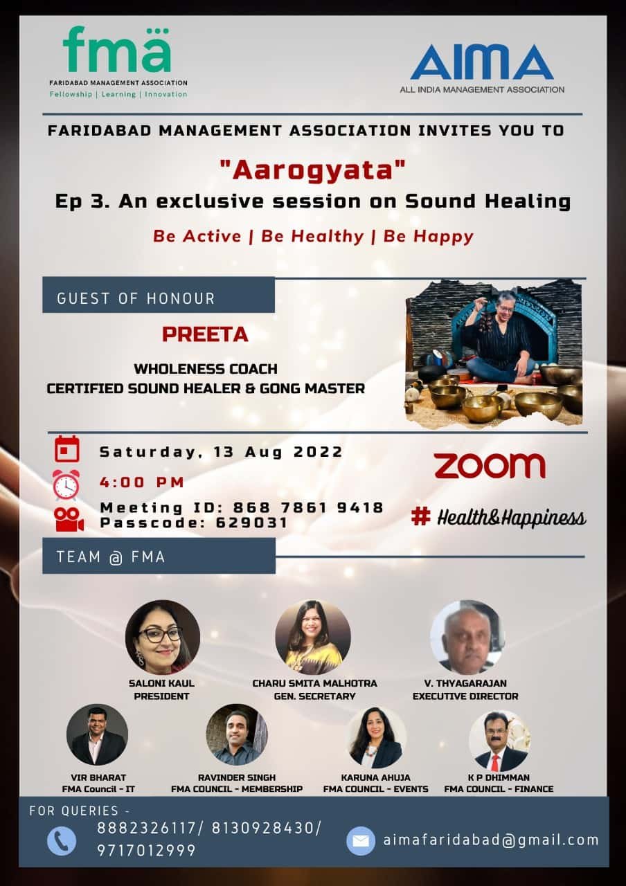 "Aarogyata" Ep 3. An exclusive session on Sound Healing Be Active | Be Healthy Be Happy
