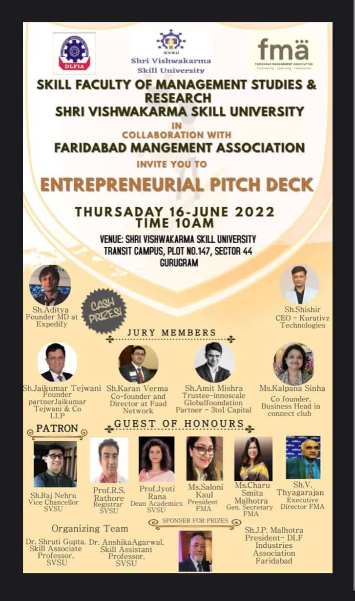 FMA Event SVSU Entrepreneurs Pitch Deck